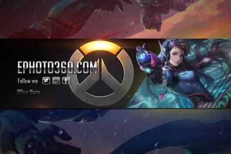 Tạo banner youtube  game Overwatch