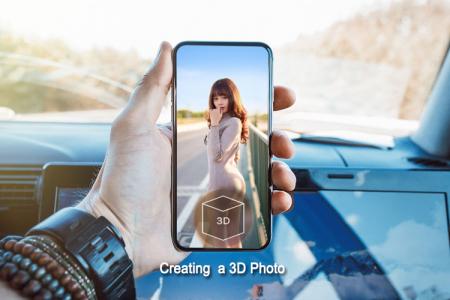 Tạo ảnh 3D cho Facebook online, khung ảnh iphone XS Max 3D