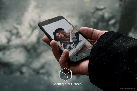 Hiệu ứng ảnh 3D cho Facebook, khung ảnh Iphone dưới mưa
