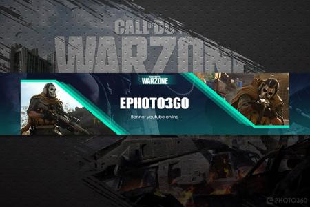 Tạo banner youtube Call of Duty Warzone miễn phí