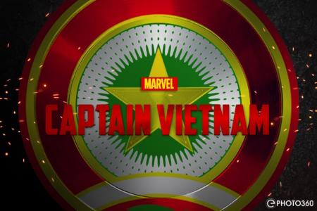Tạo logo vui Captain Cao Sao Vàng