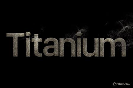 Tạo hiệu ứng chữ Titanium giới thiệu iPhone 15