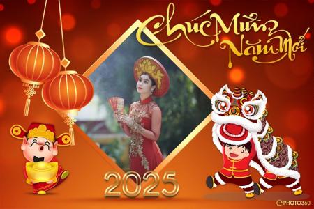 Tạo banner, khung ảnh tết 2025 online miễn phí