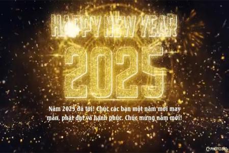 Tạo thiệp video New Year Countdown 2025