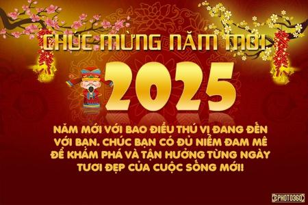 Thiệp chúc mừng năm mới 2025