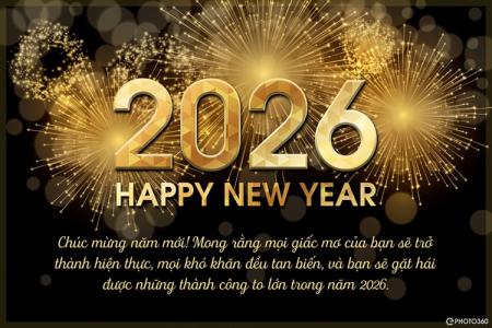 Tạo thiệp pháo hoa chúc mừng năm mới 2026