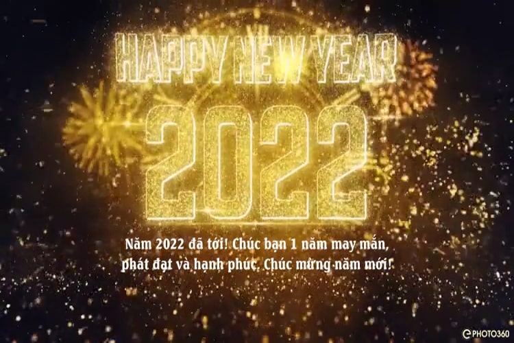 Tạo thiệp video New Year Countdown 2022