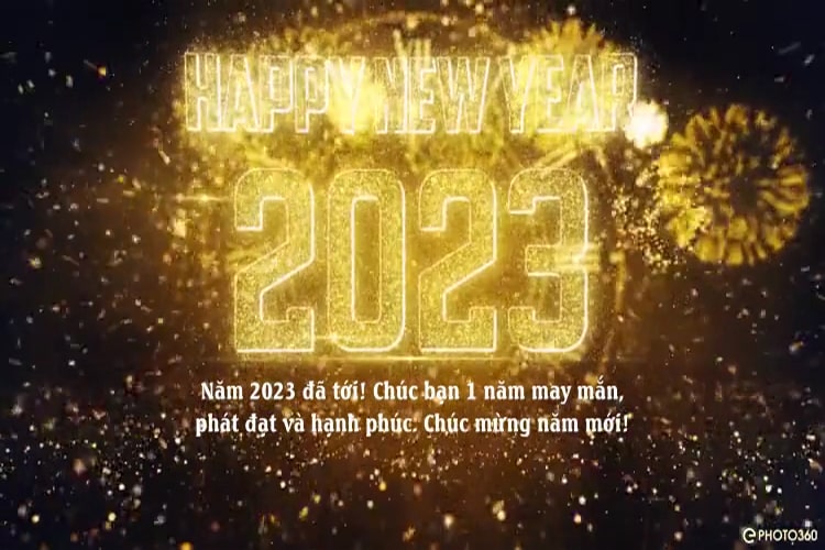 Tạo thiệp video New Year Countdown 2023