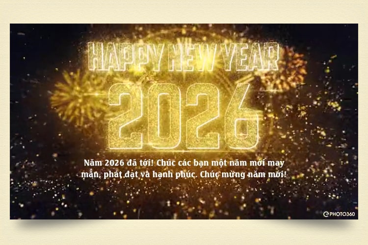 Tạo thiệp video New Year Countdown 2026