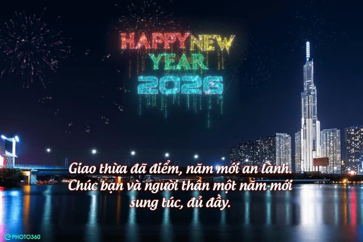 Thiệp video pháo hoa chúc mừng năm mới 2026
